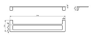 Полотенцедержатель двойной WONZON & WOGHAND WW-V2102-CR хром купить в интернет-магазине сантехники Sanbest