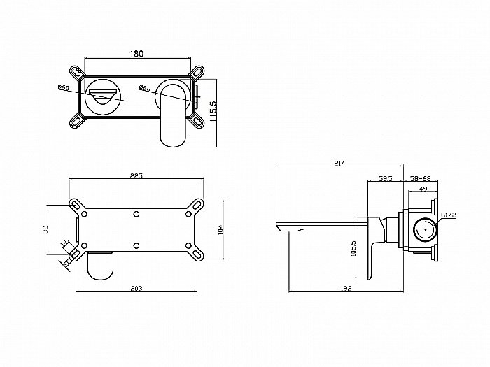 Смеситель для раковины Agger Gorgeous A0272244 черный купить в интернет-магазине сантехники Sanbest