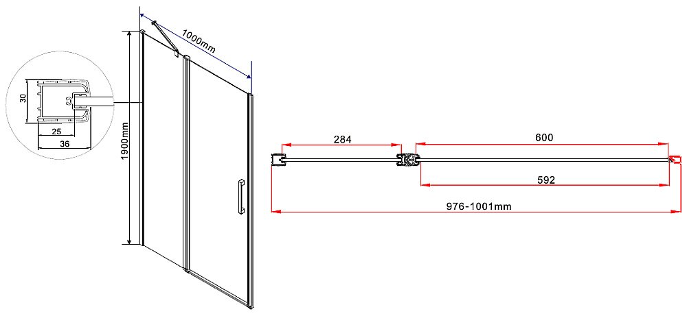 Душевая дверь Vincea Orta VPP-1O100CL 100 хром купить в интернет-магазине Sanbest