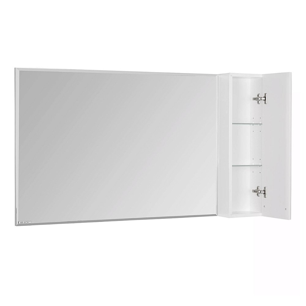 Зеркало со шкафом Акватон Диор 120 белое в ванную от интернет-магазине сантехники Sanbest