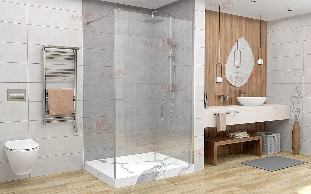 Душевое ограждение AvaCan MC110 профиль хром/стекло прозрачное купить в интернет-магазине Sanbest