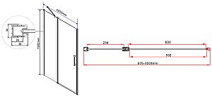 Душевая дверь Vincea Orta VPP-1O100CL 100 хром купить в интернет-магазине Sanbest