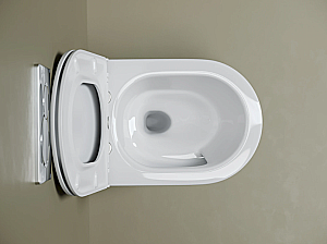 Унитаз подвесной Ceramica Nova Amato CN4013T белый, безободковый, с крышкой микролифт, слив торнадо купить в интернет-магазине Sanbest