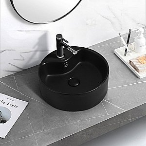 Раковина накладная ABBER Bequem AC2104MB черная матовая купить в интернет-магазине Sanbest