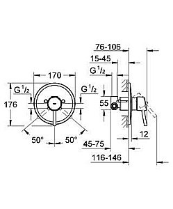 Смеситель для душа Grohe Concetto 32213 001 купить в интернет-магазине сантехники Sanbest