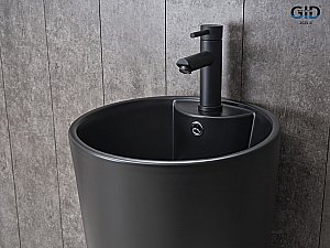 Раковина напольная Gid Nb131bm черная купить в интернет-магазине Sanbest