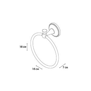 Полотенцедержатель кольцо GRAMPUS Alfa GR-9511 купить в интернет-магазине сантехники Sanbest
