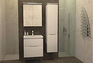 Тумба с раковиной Orange TOPLINE-Marseille TPMS60+RA белая для ванной в интернет-магазине Sanbest