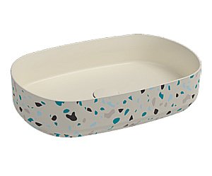 Раковина ISVEA Infinity 55 10NF65055SV-2K-TRZ слоновая кость матовый с декором купить в интернет-магазине Sanbest