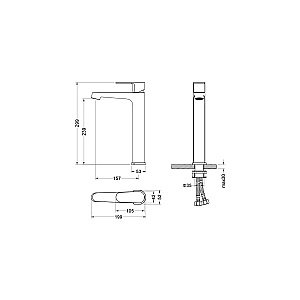 Смеситель для раковины Aquatek Оберон AQ1204MB черный матовый купить в интернет-магазине сантехники Sanbest