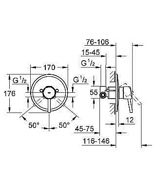 Смеситель для душа Grohe Concetto 32213 001 купить в интернет-магазине сантехники Sanbest