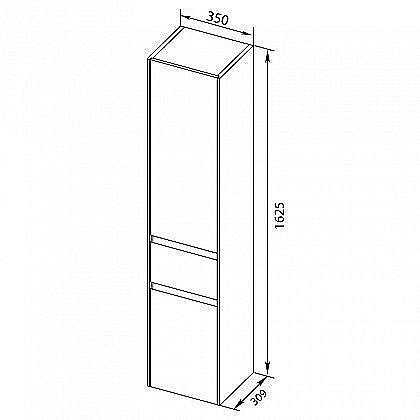 Шкаф-пенал для ванной Aquanet Бруклин 35 для ванной в интернет-магазине сантехники Sanbest