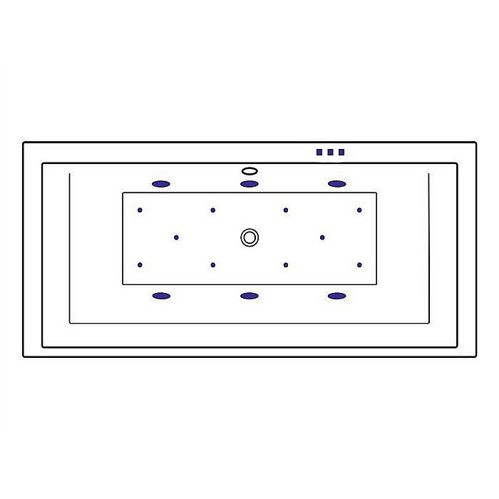 Ванна акриловая EXCELLENT Crown Grand RELAX WAEX.CRG19.RELAX.CR 190x90 белая с гидромассажем купить в интернет-магазине Sanbest