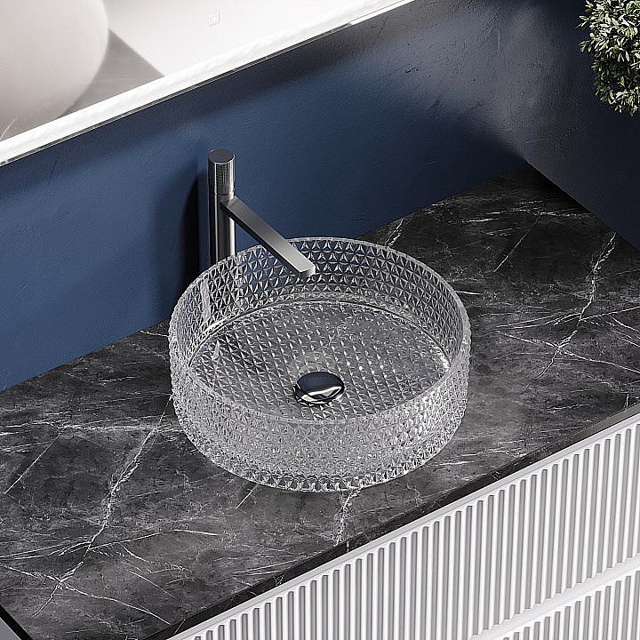 Раковина Ceramica Nova Cristal 36 CN6062 прозрачная купить в интернет-магазине Sanbest