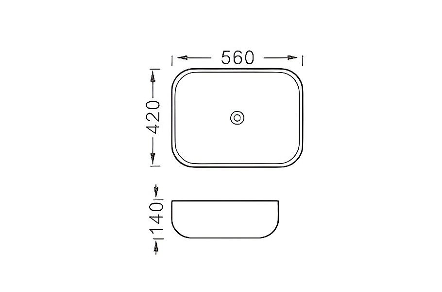 Раковина накладная Aquatek 56 AQ5526-MB черная матовая купить в интернет-магазине Sanbest