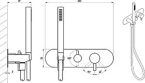 Смеситель для душа Ravak Espirit X070356 розовое золото купить в интернет-магазине сантехники Sanbest