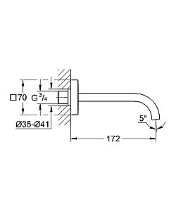 Излив для ванны GROHE Allure 13264 000 купить в интернет-магазине сантехники Sanbest