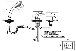 Смеситель на борт ванны RAV-Slezak DUNAJ D473.5YZ золото купить в интернет-магазине сантехники Sanbest