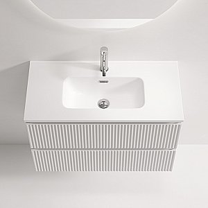 Тумба с раковиной Sancos Snob R SNR80/39W/CN7026 Bianco для ванной в интернет-магазине Sanbest