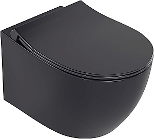 Унитаз подвесной Allen Brau Fantasy 3 Vortex 4.11035.AN антрацит матовый, с крышкой микролифт, слив торнадо купить в интернет-магазине Sanbest