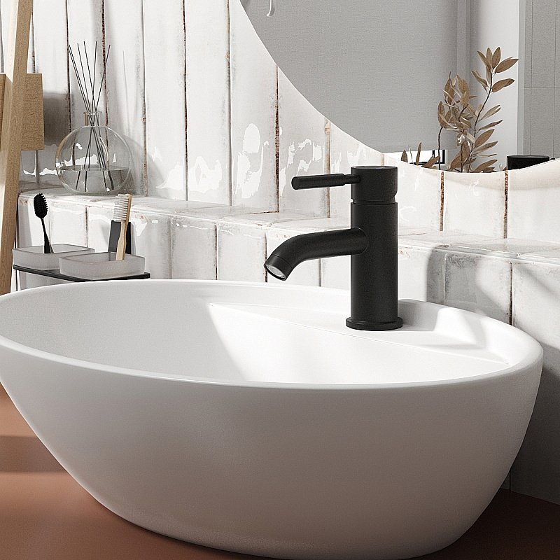 Смеситель для раковины WasserKRAFT Gollach 3305 черный матовый купить в интернет-магазине сантехники Sanbest