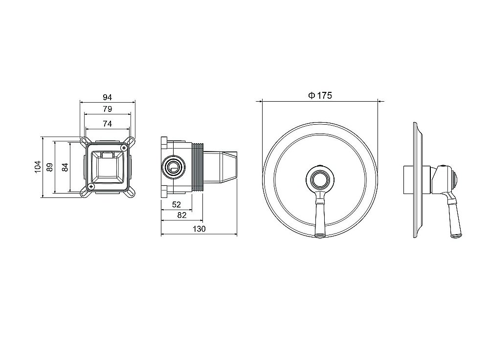 Смеситель для душа Aquatek Классик AQ1566MB черный матовый купить в интернет-магазине сантехники Sanbest
