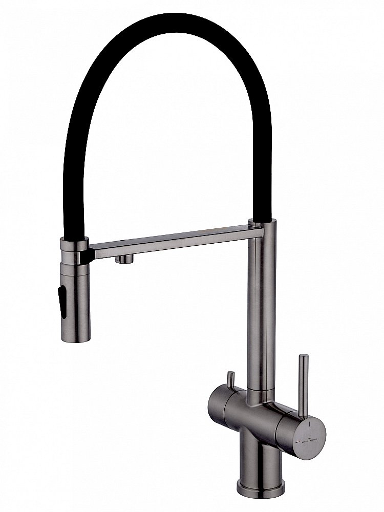 Смеситель для кухни WONZON & WOGHAND WW-88458009-BGM темный графит купить в интернет-магазине сантехники Sanbest