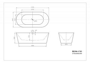 Акриловая ванна BelBagno BB306 178х84 купить в интернет-магазине Sanbest