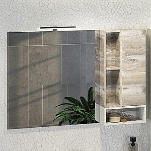 Зеркало со шкафом Comforty Турин 120 в ванную от интернет-магазине сантехники Sanbest