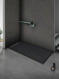 Душевой поддон WeltWasser WW TRS STONE BL 10000005450 100x90 черный купить в интернет-магазине Sanbest