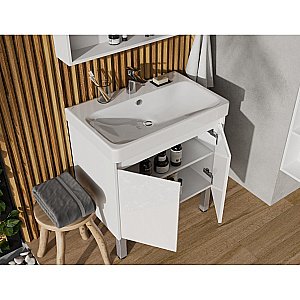 Тумба с раковиной Акватон Сканди Doors 70 белая для ванной в интернет-магазине Sanbest