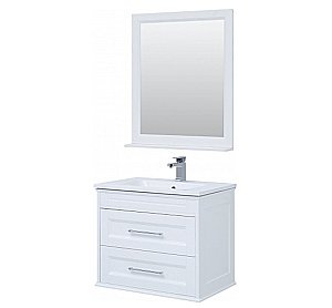 Тумба с раковиной Aquanet Бостон 80/Flat 80 белая матовая для ванной в интернет-магазине Sanbest