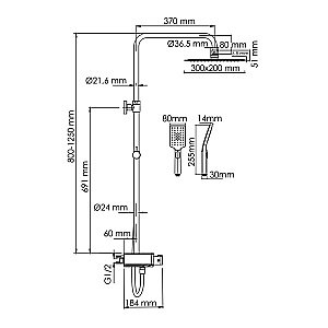 Душевая система WasserKraft Aller SET2647 Thermo хром купить в интернет-магазине сантехники Sanbest