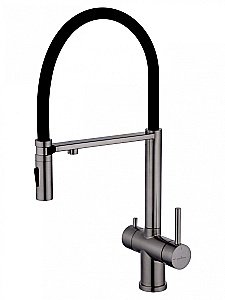 Смеситель для кухни WONZON & WOGHAND WW-88458009-BGM темный графит купить в интернет-магазине сантехники Sanbest