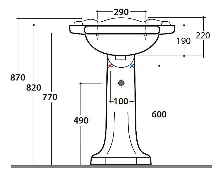 Раковина на пьедестале Globo Paestum 62 белая купить в интернет-магазине Sanbest
