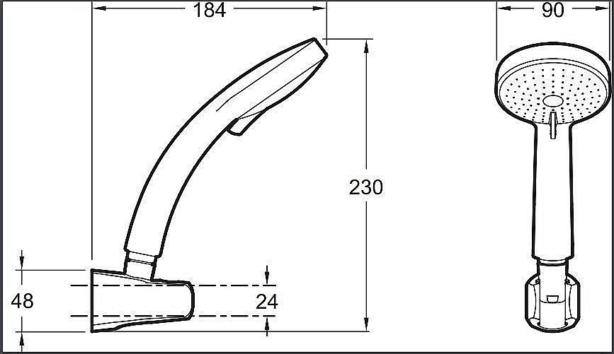 Душевая гарнитура Jacob Delafon CITRUS E12904-CP купить в интернет-магазине сантехники Sanbest