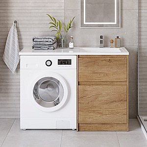 Тумба с раковиной BelBagno KRAFT-LVD 580/1200 Rovere Nebrasca Nature для ванной в интернет-магазине Sanbest