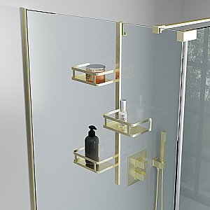 Полка Veconi Moderno MD-G-C9 брашированное золото купить в интернет-магазине сантехники Sanbest