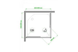 Душевой уголок Royal Bath RB85HPD-T-BL 85х85 прозрачный купить в интернет-магазине Sanbest