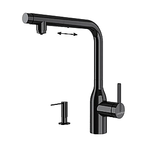 Смеситель для кухни Paulmark Viper Vi213105-GB+D004-GB черный купить в интернет-магазине сантехники Sanbest