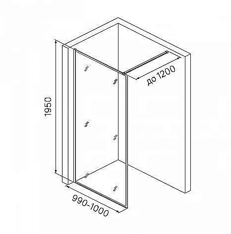 Душевое ограждение Iddis Slide Walk-in SLI8WS0i23 1000 белое купить в интернет-магазине Sanbest