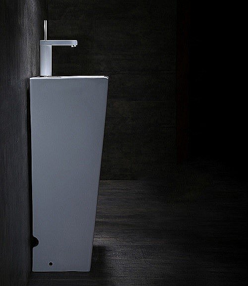 Раковина напольная Ceramalux N 34 NB147 белая купить в интернет-магазине Sanbest