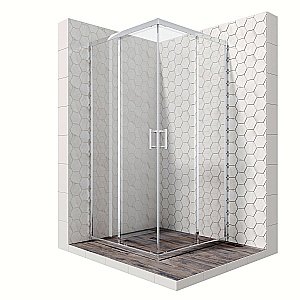 Душевой уголок Ambassador Kingston 14011102 90x90 стекло прозрачное/профиль хром купить в интернет-магазине Sanbest