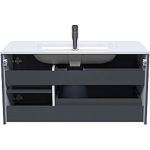 Тумба с раковиной Iddis Edifice 100 EDI10D0i95K темно-серая для ванной в интернет-магазине Sanbest