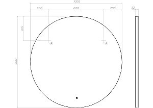 Зеркало VIGO Otti Classic z.OTT.100 в ванную от интернет-магазине сантехники Sanbest