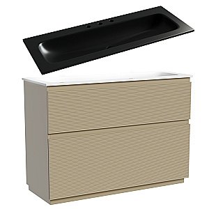 Тумба с раковиной Sancos FOLK Floor FL120FCP/CN7024MB 120 Капучино для ванной в интернет-магазине Sanbest