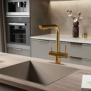 Смеситель для кухни WasserKRAFT A8387 матовое золото купить в интернет-магазине сантехники Sanbest