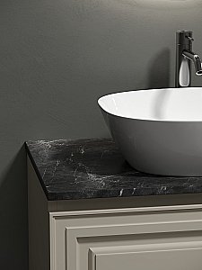 Тумба с раковиной Sancos Very 80 со столешницей, бежевая матовая для ванной в интернет-магазине Sanbest