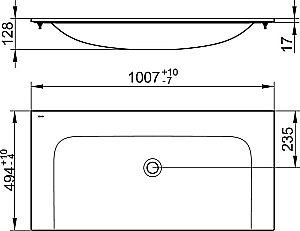 Раковина Keuco Plan 101 32970311000 белая купить в интернет-магазине Sanbest