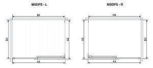 Душевой уголок Ravak Matrix MSDPS 120x80 стекло прозрачное/профиль белый купить в интернет-магазине Sanbest